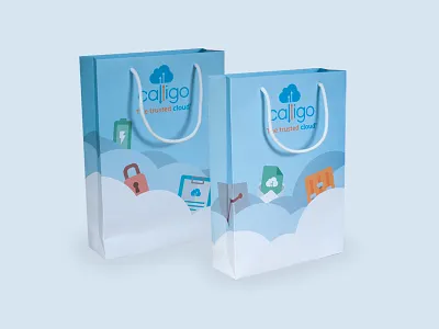 Event Merchandise Paper Bags bag cartoon cloud collateral event flat material merch merchandise paper swag un laminated