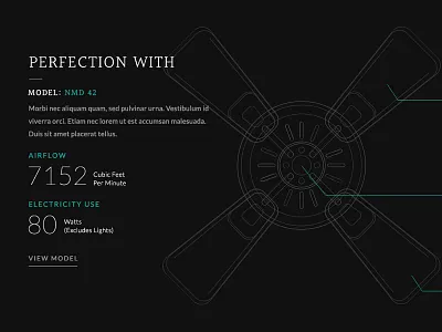 Fan Website fan graphic lines outline typography website