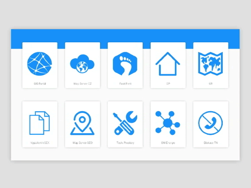 Navigation dashboard blue card clean dashboard flat light material navigation ui ux