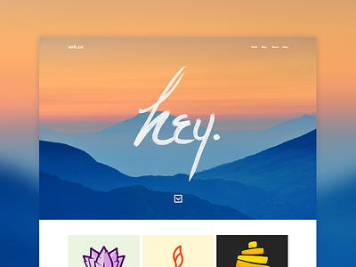 hey. discovery grid hand drawn landing portfolio type ui ux web web design