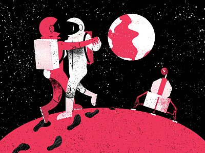 Illustrated Science 57 James Olstein astronaut dancing editorial editorialilustration illustratedscience illustration phldesign science space