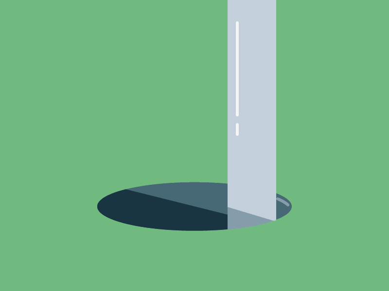 Hole In One Loop 2d after effects animation gif golf hole in one loop
