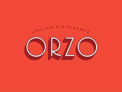 Orzo Logo Concept branding italian logo red restaurant