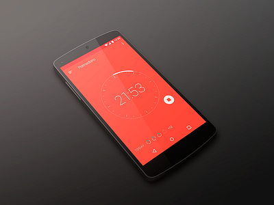 Pomodoro App android concept design interface lollipop marshmallow material pomodoro timer ui