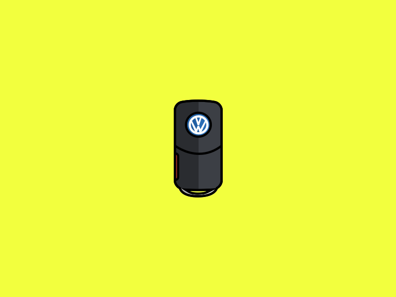 VW Jetta bright car design gadgets illustration illustrator my stuff shapes simple sketchapp stuff yellow
