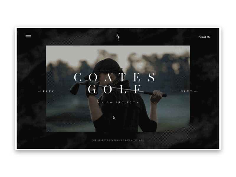 Kwok Yin Mak Portfolio gif homepage motion portfolio web