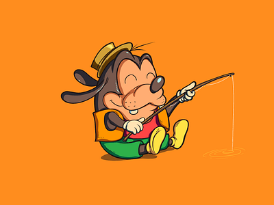 Goofball cackleberries character design cute disney fishing funny goofy