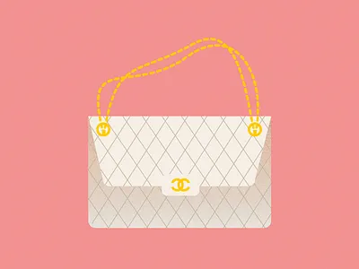 Chanel chanel fashion handbag illustration purse vector