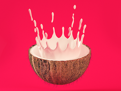 Coco 3d c4d cinema4d coco coconut fruit juice milk milkshake render vray