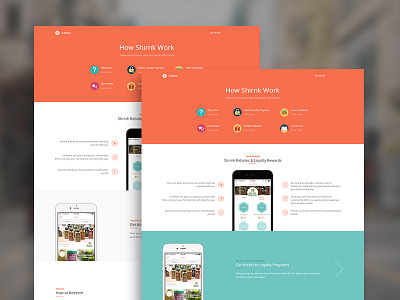 Help Page for Shirnk Website business corporate flat design landing page mobile apps user experience user interface webpage