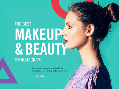 Fashion Card banner beauty bold card colorful fashion geometric header makeup product website widget