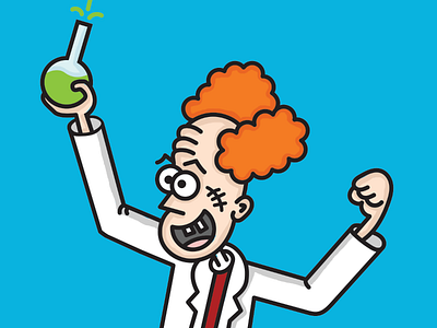 WIP illustration chemistry crazy illustration mad science