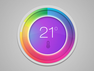 Thermo cold colors design gauge hot interface temperature thermometer ui user