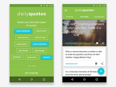 Google Material Design app concept android app cards material design mobile mobile app onboarding ui