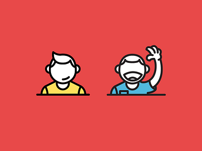Helpful people flat icon illustration people vector