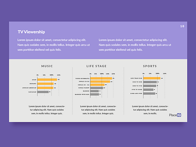 TV Demographics Data bar chart data deck flat graph info infographic keynote powerpoint presentation slide