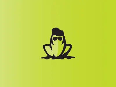 Slickfrogington frog logo thick lines