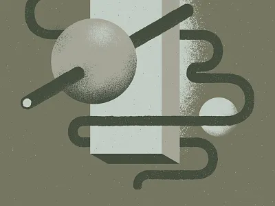 September Daily Diddy #1 abstract geometry grain illustration shapes texture vector