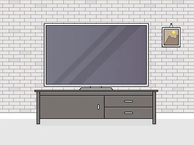 TV + Stand Illustration fun illustration illustrator stand tv