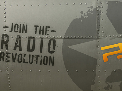 Revo-lution distressed metal radio retouch revolution rivets stencil texture type