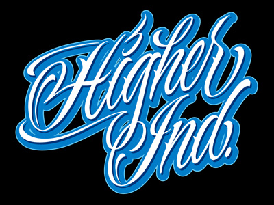 Higher Industry custom lettering custom lettering hand lettering script type typography