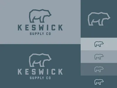 Keswick Bear bear branding camping fishing hiking hunting identity logo logotype supply