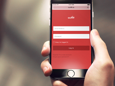 Get Started, On Mobile. form in interface log login mobile outfit register sign ui
