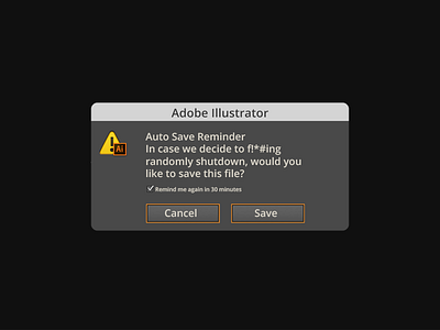 If Only... adobe auto save error illustrator