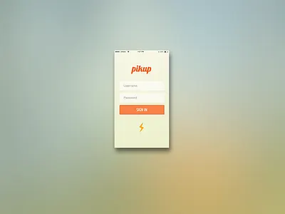 Pikup art direction brand color mobile sign in ui ux