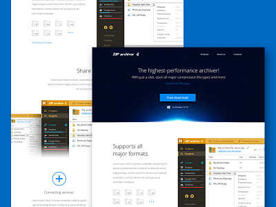 ZIP Archiver 4 website landing landing page layout web webdesign website