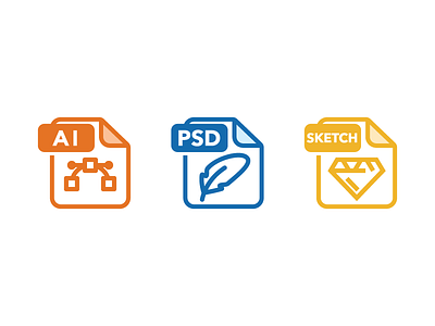 File Types ai file extension file format file types icon illustration illustrator outline photoshop sketch vector