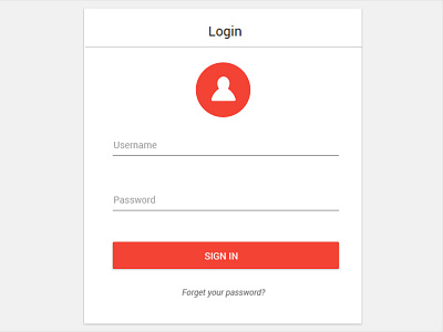 Material Style Login Ui login material ui