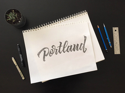 Portland brushpen goodwork hand made handmade lettering tombow