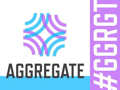 Aggregate Conference Logo aggregate blue brand conference digital identity logo purple vector