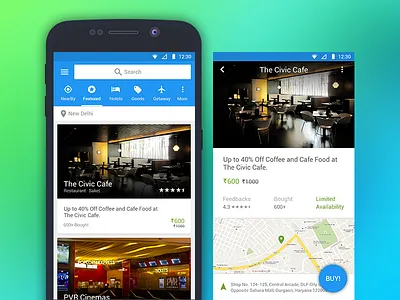 Android Meterial Design App android app best deal design detail hotel list material restaurant