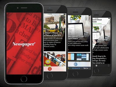 Neospaper App Screenshots app brand design product