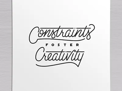 Constraints Foster Creativity