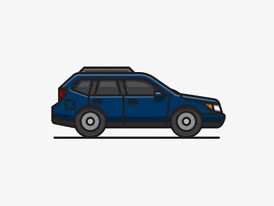 Illustration car illustration subaru