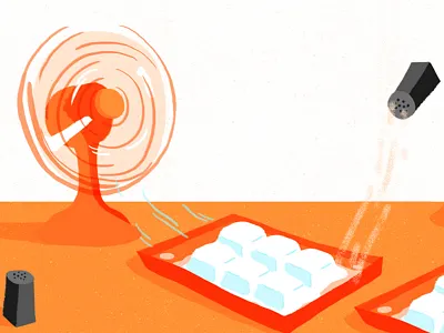 Ice Fan Trick creative diy fan ice illustration salt trick