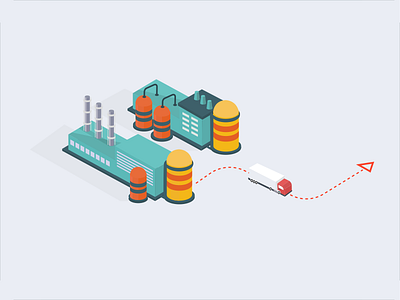 Factories factory illustration infographic logistics
