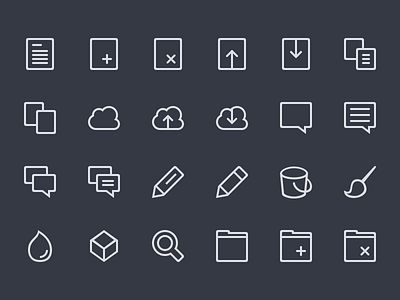 Icon Set WIP 32x32 64x64 creativemarket icon set icons line lines work in progress