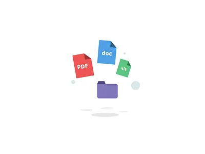 Files Illustration empty files flat icons items state