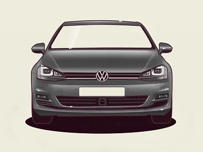 VW Golf 7 car golf illustration vector volkswagen vw