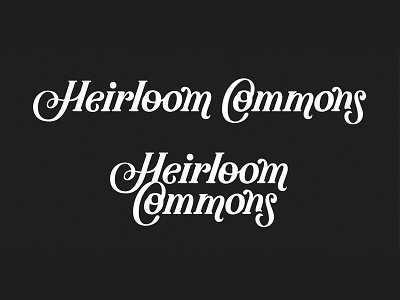 Heirloom Commons Logo handlettering lettering logo