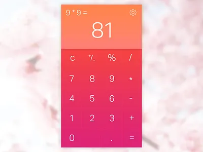 UI Element Challenge -- Day 042 Calculator app calculator daily daily challenge mobile app ui ui design