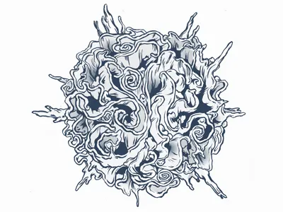 Epic cell cell cells drawing illustration planet science