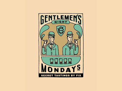 WORK IN PROGRESS - Gentlemen's Night Poster design gentlemen graphic graphic design matchbook poster wip