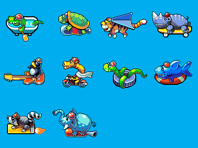 Game Characters animals animation characters pixelart