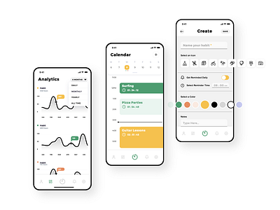 TrackApp: Habit Tracker Mobile Application 2025 ai app habit mobile organizer popular trend ui ux