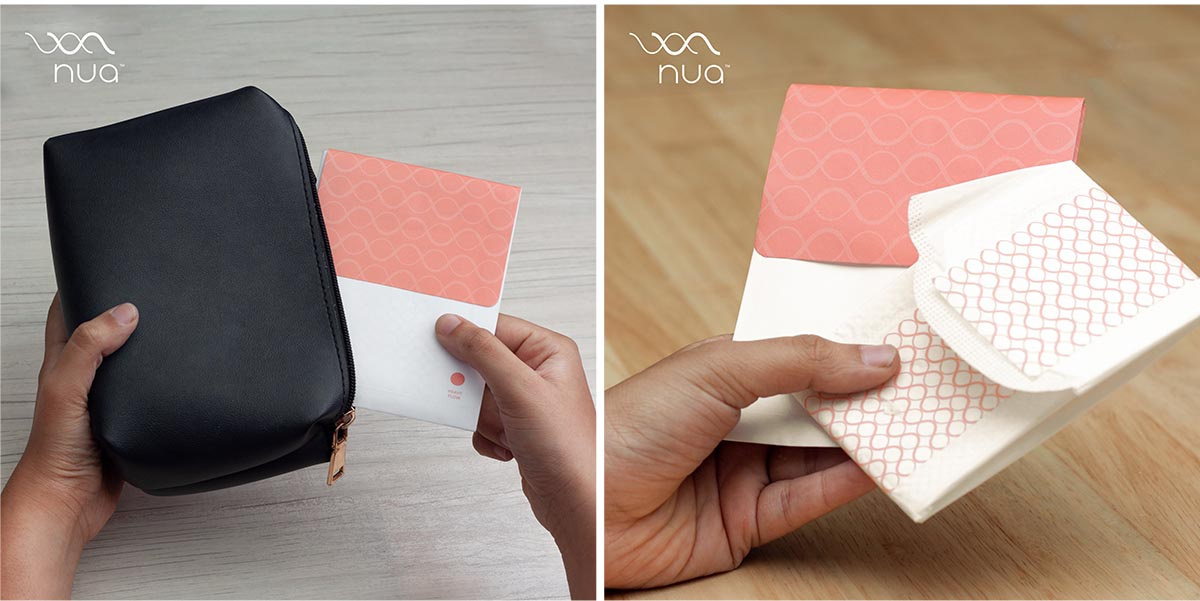 Product Photography and Visual Designs For Nua Sanitary Pads banner design graphic design photoshop product photography social media website banner